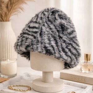 Urban Outfitters Luxurious Faux Fur Gray Hat